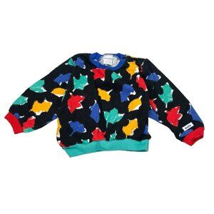 Vintage Absorba Baby Leaf Long Sleeve Colorful Shirt Baby Size 24 Months